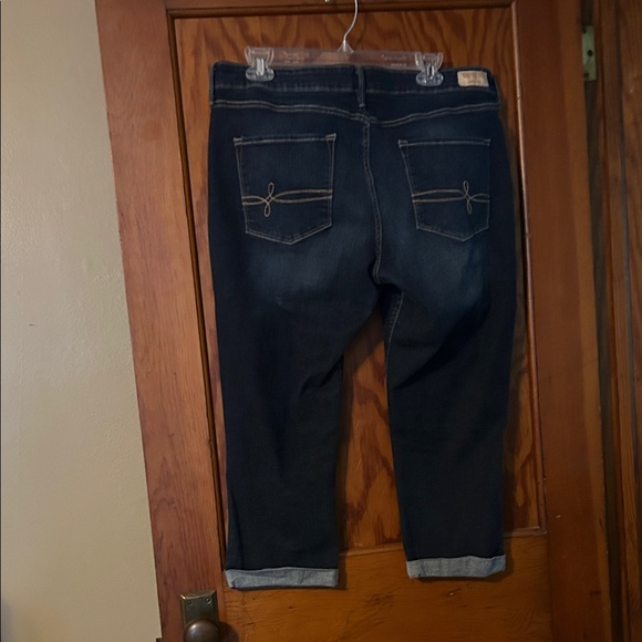 Levi's Denizen Modern Skinny Crop Jeans - Dark Blue - Picture 3 of 3